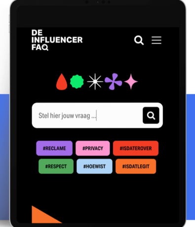 de influencerFAQ homepage